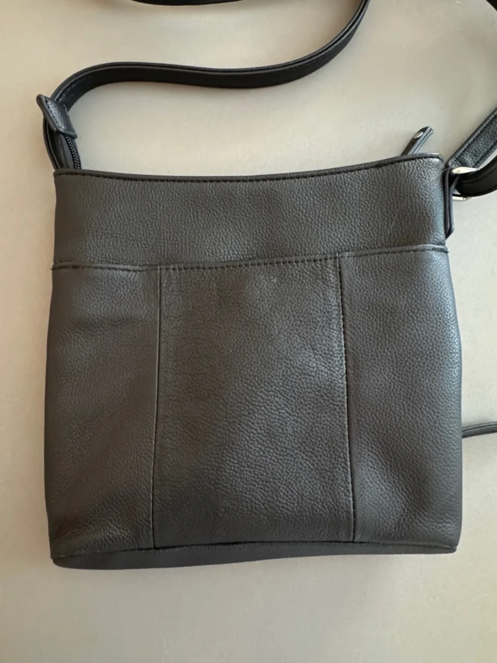 Tignanello Black Pebbled Leather Crossbody